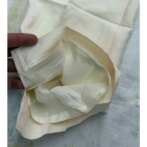 Noviello Bloom Silk 2‑Piece Pant Suit Size 8 Ivory Blush Made in USA Womens - Picture 12 of 16